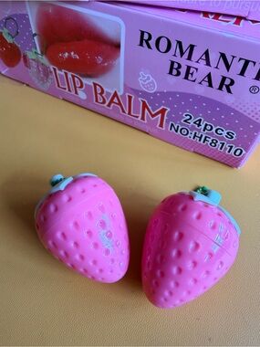 Pink Strawberry Lip Balm - 2 Pack